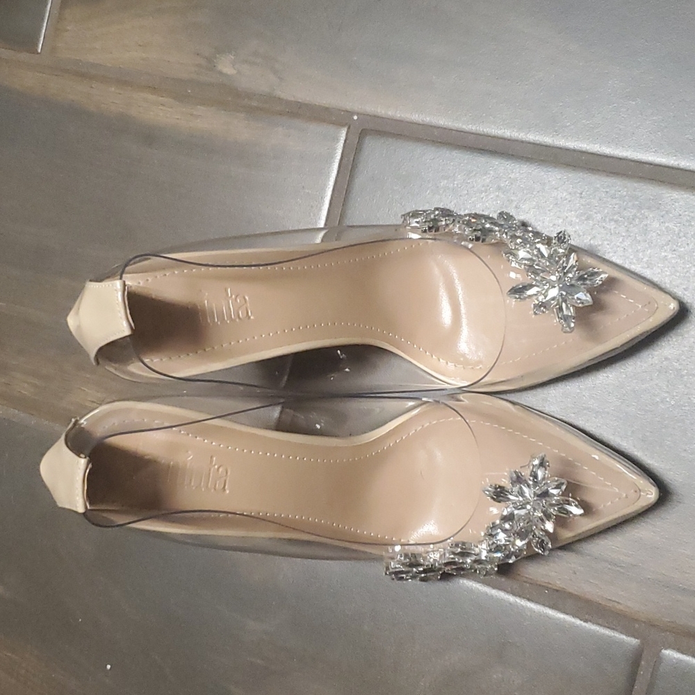 Clear heels